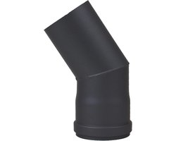 Pelleboog 30° voor Pelletkachels - Diameter 80 mm - Zwart