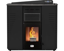 Pelletkachel 14 kW Marmolada - 92% rendement, verwarmt 130 m², 19 uur autonomie, WiFi en programmeerbaar - zwart