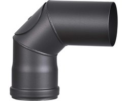 Pelletkachelbuisboog 80 mm - Stalen 90 Graden Bocht voor Pelletkachels en Pellethaarden