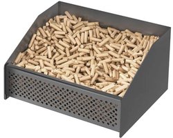 Pelletmand voor haarden en kachels - 30x25x17 cm, zwart