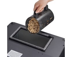 Quality Heating - Pelletemmer met Deksel – 18L – Stofvrije Opslag & Dosering van Pellets