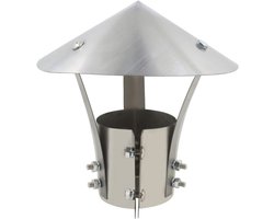 Regenkap voor kachelpijp - Eindkap en dakdoorvoer voor rookkanaal en pelletkachel