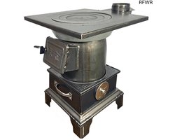 RFWR® Houtkachel voor binnen - Multifunctionele pelletkachel voor verwarming en koken - Klein formaat