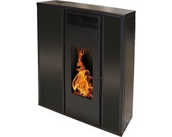 TESSA - 8,8 kW pelletkachel - slim - Zwart