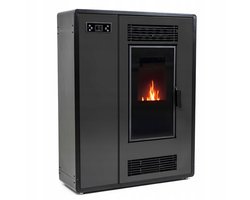 THUNDER® Pelletkachel | ARIA-BLACK I 12 kW | tot 80 m² | Wi-Fi | Bedieningspaneel | Thermostaat |