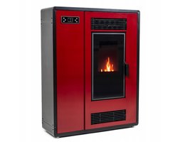 THUNDER® Pelletkachel | ARIA-RED I 12 kW | tot 80 m² | Wi-Fi | Bedieningspaneel | Thermostaat |