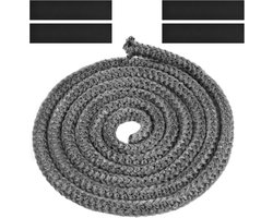 Vuurvaste Deurafdichting voor Oven en Pelletkachel - Isolatietape van Glasvezel (16mm x 2,5m)