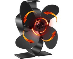 Warmte Aangedreven Kachelventilator met 4 Bladen voor Hout- en Pelletkachels