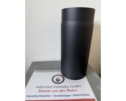 Zwarte Kachelpijp 150 mm Diameter Lengte 330 mm voor Pelletkachel en Houtkachel