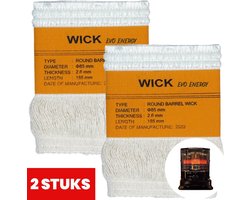 EvoEnergy Petroleumkachel Kous - Lont voor Petroleumkachel - 2 Stuks - Universeel - 85 x 185mm