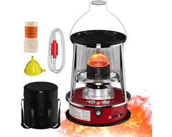 Homelux Petroleum kachel met Draagtas – Compacte Noodkachel voor Binnen en Buiten – 2600W – Inclusief Brandstofpeilmeter