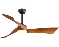 52 inch Plafondventilator met Lamp – 6 Snelheden, Energiezuinige DC-motor, Afstandsbediening – Slaapkamer & Woonkamer