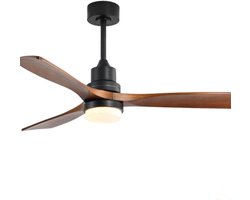 52 inch plafondventilatorlamp met 6-snelheden afstandsbediening, omkeerbare energiebesparende DC-motor