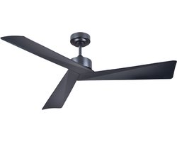 A-Flow Design Black 42 inch Plafondventilator - Plafondventilator zwart - Design Ventilator - Met afstandsbediening - 6 Windsnelheden - Timerfunctie - Winterstand - 107CM