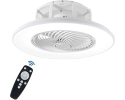 Aufun Plafondventilator met LED-Verlichting – Stille Model met Afstandsbediening, Instelbare Windsnelheid & Kleurtemperatuur – Voor Woonkamer & Slaapkamer