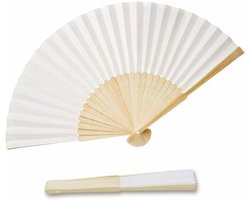 Beige Vouwen Handventilator voor Vrouwen - Handgemaakte Dans en Decoratie Fans