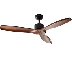 BELIANI ARANI - Plafondventilator - Donkerbruin - Hout
