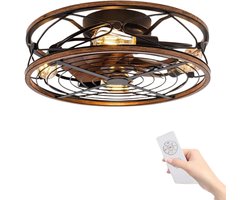 Bovista Plafondventilator - Met Verlichting - Plafond Ventilator - Met Lamp - Plafonniere Met Ventilator - Met Licht