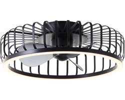 Brilliant Capo - Plafondventilator - Met verlichting - Ø 48 cm - LED 36W - CCT - 2700K-6500K - Dimbaar - Zwart - Zeer stil