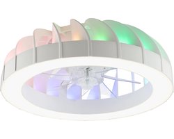 Brilliant Fanora - Plafondventilator - Met verlichting - LED 30W - 2700K-6500K - Dimbaar - Wit - Zeer stil