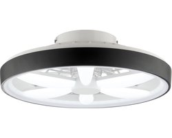 Brilliant Gaiano - Plafondventilator - Met verlichting - Ø 48 cm - LED 48W - Wit en RGB kleuren - Dimbaar - Timer - CCT - Zwart - Zeer stil