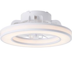 Brilliant Mondello - Plafondventilator - Met verlichting - Ø 41,5 cm - LED 26W - Wit en RGB kleuren - Dimbaar - Wit - Zeer stil