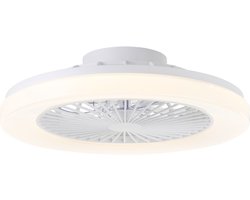 Brilliant Siano - Plafondventilator - Met verlichting - Ø 48 cm - LED 40W - CCT - 2700K-6500K - Dimbaar - Wit - Zeer stil