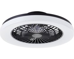 Brilliant Siano - Plafondventilator - Met verlichting - Ø 48 cm - LED 40W - CCT - 2700K-6500K - Dimbaar - Zwart - Zeer stil