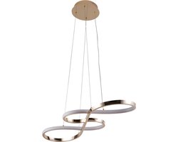 Chandelix - Luxe Hanglamp voor eetkamer - Smartlamp - Afstandsbediening en App - voor binnen - industriële - met 3 lichtpunten - eetkamer - slaapkamer - keuken - LED - Chroom Goud