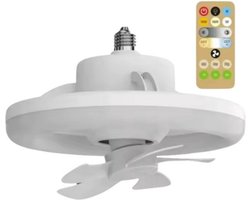COCHO® Plafondventilator 25,5 cm – Inbouw LED Ventilator met Afstandsbediening – Dimbare Verlichting, 3 Snelheden & Kleuren – Stil en Compact voor Slaapkamer