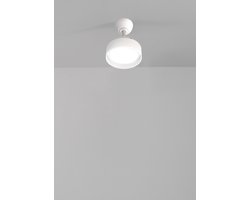 CREATE - Plafondventilator 40W Ø55cm stil met intrekbare bladen met licht - Wit - WIND CLEAR LAMP