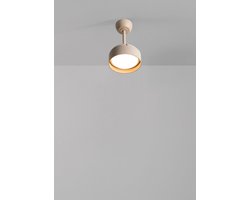 CREATE - Plafondventilator 40W Ø55cm stil met intrekbare bladen met licht - Zand / Linnen zand - WIND CLEAR LAMP