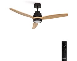 CREATE - Plafondventilator 40W silent 100% hout verschillende maten - WIND STYLANCE NATURAL WOOD