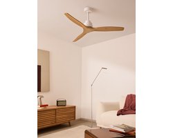 CREATE - Plafondventilator 40W silent Ø132 cm - Met Afstandsbediening - 6 Snelheden - Timer - Zomer/Winter functie - Wit - WIND STYLANCE