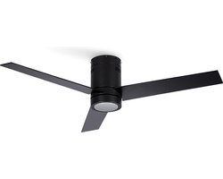 CREATE - Plafondventilator 40W Silent Ø132 cm - Zwart - Met licht - WIND MINIMAL