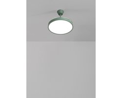 CREATE - Plafondventilator 40W stil met intrekbare bladen met licht - Ø108cm - Sage - Afstandsbediening - WIND CLEAR STUDIO
