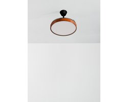 CREATE - Plafondventilator 40W stil met intrekbare bladen met licht - Ø91cm - Zwart / Donker hout - Afstandsbediening - WIND CLEAR STUDIO