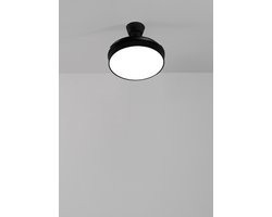 CREATE - Plafondventilator 40W stille intrekbare bladen Ø91cm met licht - Zwart - Afstandsbediening - WIND CLEAR