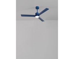 CREATE - Stille plafondventilator 40W met licht - Kobaltblauw - Ø132cm - Afstandsbediening - WIND MODERN