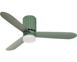 CREATE - Stille plafondventilator 40W Ø132 cm met LED-verlichting - Sage - WIND CALM SCULPT