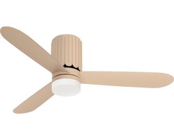 CREATE - Stille plafondventilator 40W Ø132 cm met LED-verlichting - Zand - WIND CALM SCULPT