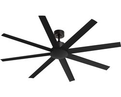 CREATE - Stille plafondventilator van 40W verkrijgbaar in meerdere maten - Zwart - Ø165cm - Geen licht - WIND INDUSTRIAL