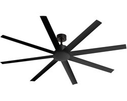 CREATE - Stille plafondventilator van 40W verkrijgbaar in meerdere maten - Zwart - Ø183cm - Geen licht - WIND INDUSTRIAL