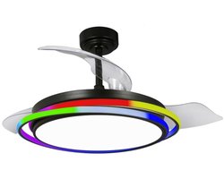 CristalRecord - Plafondventilator Antila Ø 106 cm RGB zwart
