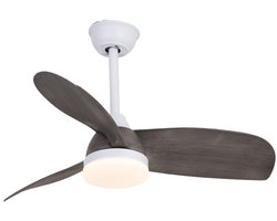 CristalRecord - Plafondventilator Byan Ø 91 cm outdoor IP65 grijs wit