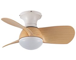 CristalRecord - Plafondventilator Epona Mini Ø 64 cm hout wit