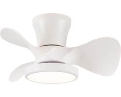 CristalRecord - Plafondventilator Moll Mini Ø 56 cm wit