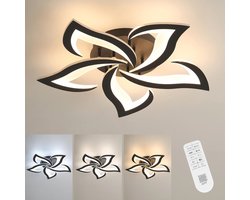 Dimbare LED Plafondlamp met Afstandsbediening, Romantische Bloemvormige Plafondverlichting voor Slaapkamer en Woonkamer, 3000K-6500K