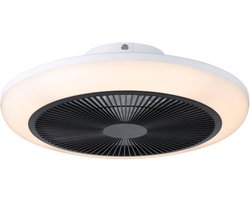 EGLO Sayulita 1 Plafondlamp met ventilator - 46 cm - Instelbaar wit licht - DC-energy saving - Zwart/Wit - Dimbaar - 3 Standen