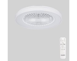 EpochGlo Plafondventilator met Verlichting 48,5 cm – RGB LED Dimbaar 3000K–6500K, 6 Snelheden, Timer & Afstandsbediening – 4200 lm